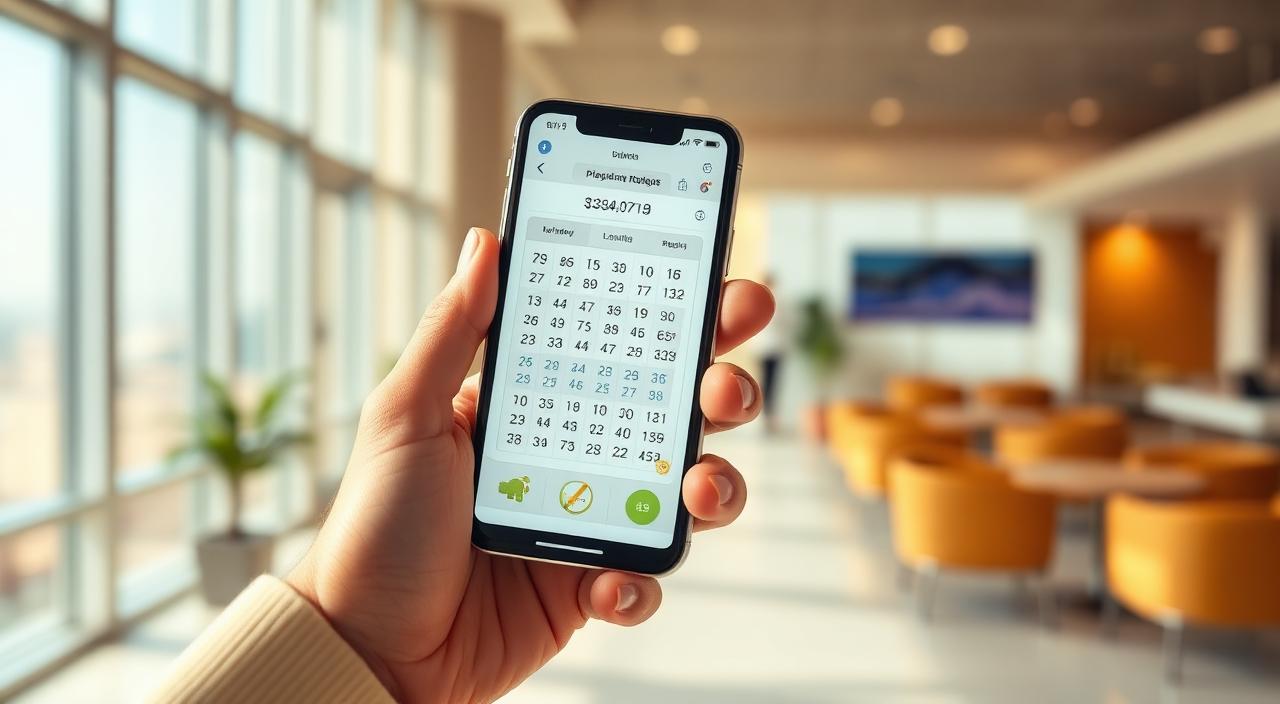 Checking Emirates Draw MEGA 7 results on a smartphone